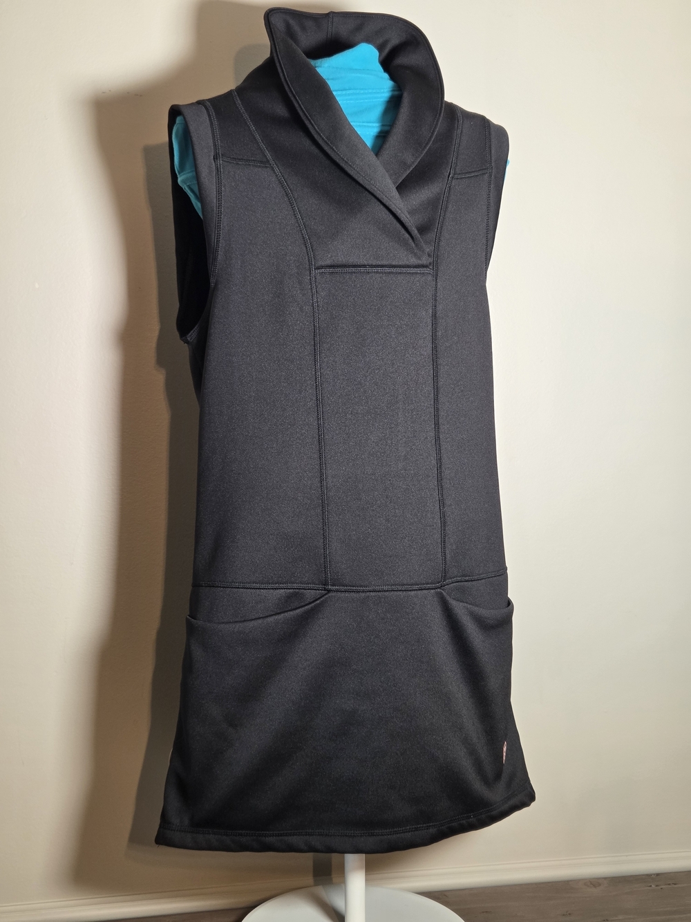 Indygena (Indyeva) Toga Polartec Fleece Vest Tunic Dress Black